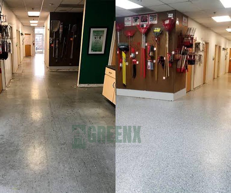 Retail store epoxy flooring