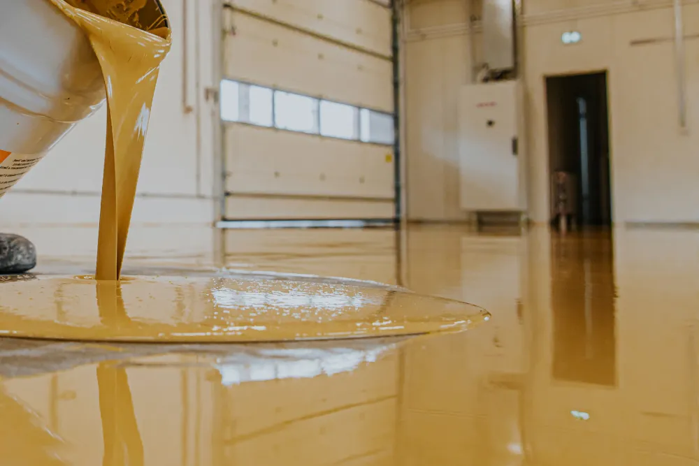 Decorative metallic epoxy flooring by Greenx Painting in Melbourne.