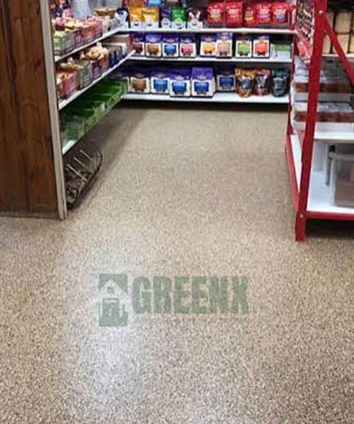Retail store epoxy flooring