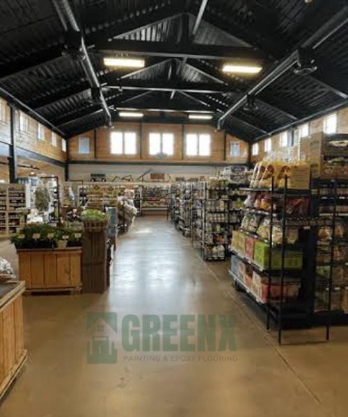 Retail store epoxy flooring